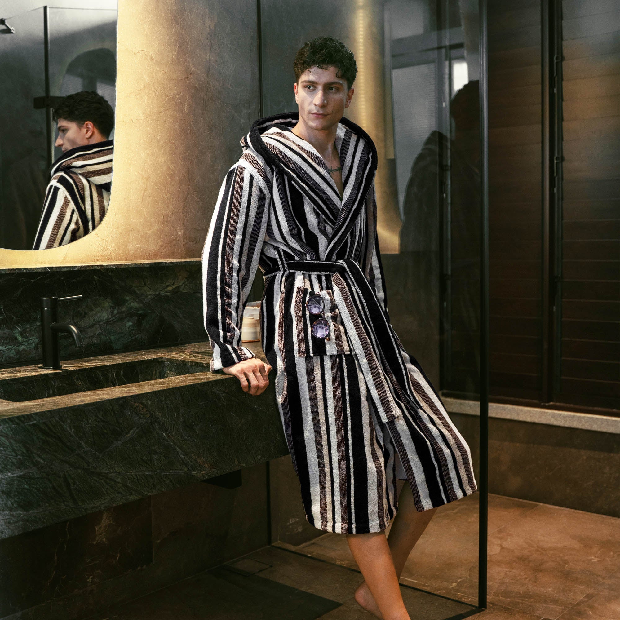 Ultraplush Australian Cotton Unisex Bathrobe — Hooded Spa Robe