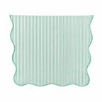 Fennco Styles Scalloped Stripe Table Runner 16 X 72 Inch - Lined Farmhouse Decorative Table Cover for Kitchen, Dining Room, Holiday & Everyday Home Décor (Natural)
