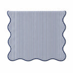 Fennco Styles Scalloped Stripe Table Runner 16 X 72 Inch - Lined Farmhouse Decorative Table Cover for Kitchen, Dining Room, Holiday & Everyday Home Décor (Natural)