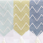 Fennco Styles Contemporary Chevron Tassel Cotton Blend 14 x 71 Inch Table Runner – Woven Table Runner for Indoor Party, Family Gathering, Beach House and Home Décor