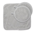 Cook & Clean Bundle 100% Cotton Dish Drying Mat 16" x 18.5", (2) 100% Cotton Pot Holders