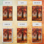 Fall Decor, 3 Piece Wall Art Set, Autumn Forest Oil Painting Canvas Prints, Fall Decorations, Halloween Art, Fall Forest Landscape Painting