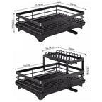 Hot-selling Bowl Rack - Double-layer Dish and Bowl Drainer Adjustable Kitchen Utensil Organizer Space-saving Suitable for Plates