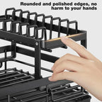 Hot-selling Bowl Rack - Double-layer Dish and Bowl Drainer Adjustable Kitchen Utensil Organizer Space-saving Suitable for Plates