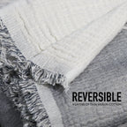 100% Cotton Reversible  Muslin Throw Blankets 60" x 80"