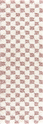 Atira Pink Checkered Area Rug
