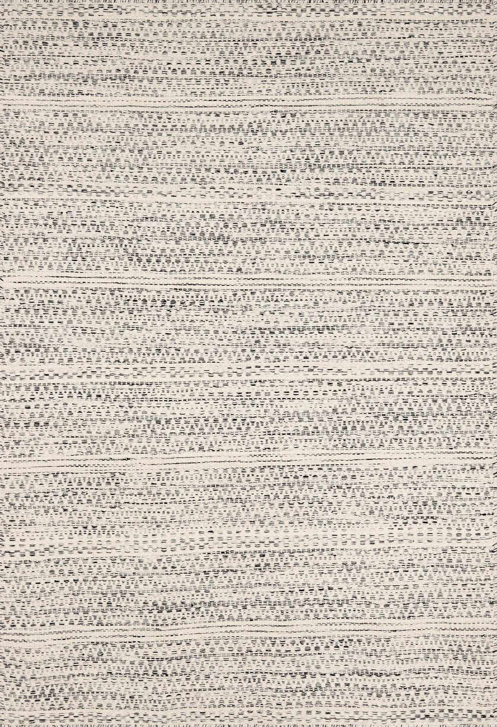 Williford Hand-Woven Wool Area Rug — Cream & Black Farmhouse Style