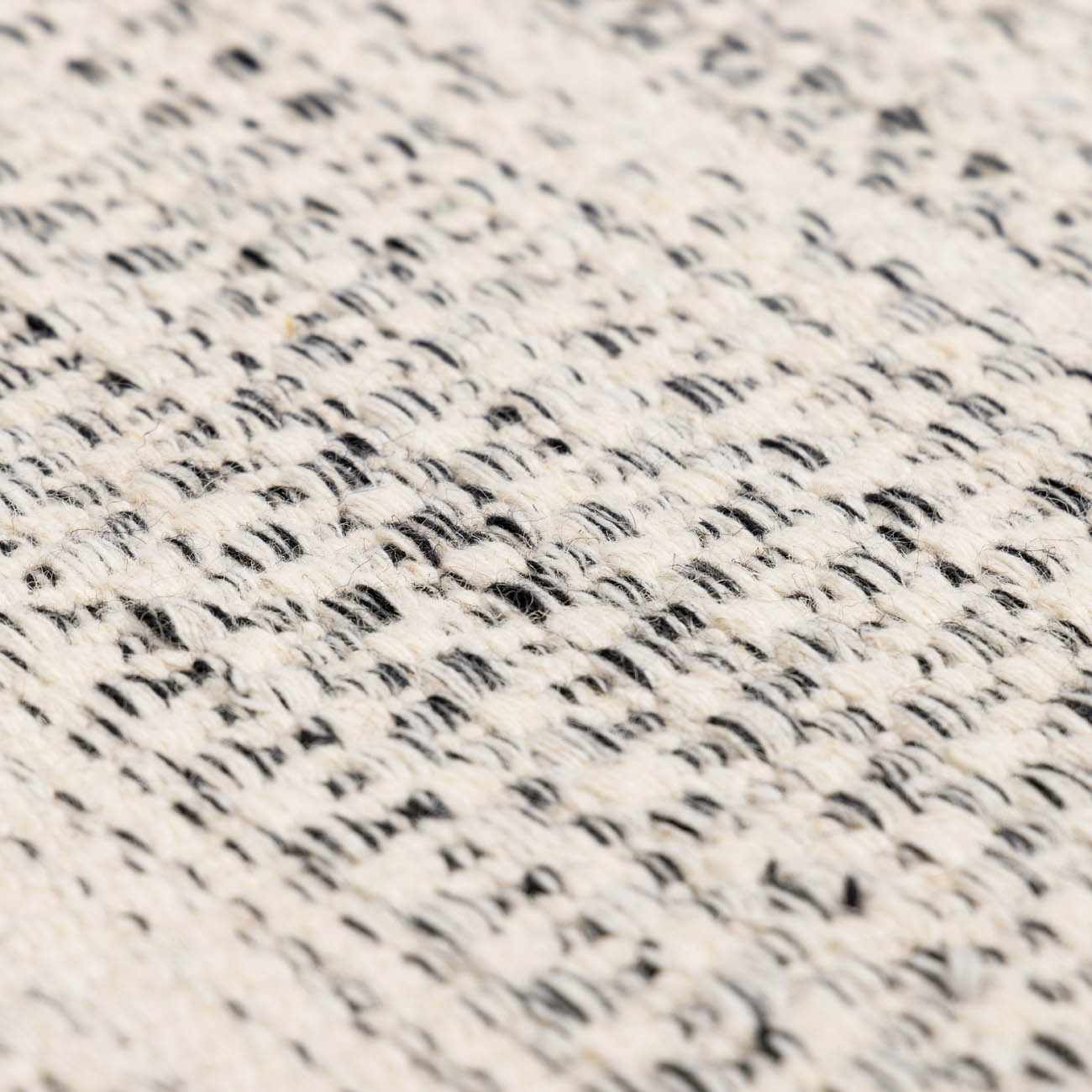Williford Hand-Woven Wool Area Rug — Cream & Black Farmhouse Style