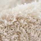 Zahur Cream & Beige Diamond Shag Area Rug — Soft Boho Living Room Rug