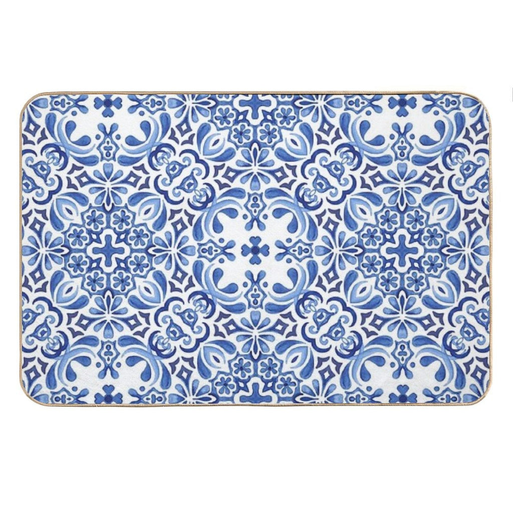 Mediterranean Mosaic Tiles  Azulejos Bath Mat