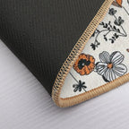 Orange Flower Pattern  Stain-Proof Bath Mat