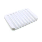 Silicone Soap Holder Flexible Soap Dish Plate Holder Tray Soapbox Container Storage For Bathroom Kitchen Soap Dish for Shower Waterfall Soap Holder Soap Tray Soap Saver Drainer Flexible Silicone for Shower Bathroom Kitchen Counter Top Keep Soap Bars Dry