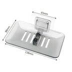 Soap Dish Suction Cup Soap Dish Soap Dish for Bathroom Case Soap Box Dish Storage Plate Drain Soap Box Soap Holder Transparent Soap Dish Drainer Tray - Suction Cup Soap Dish Holder Wall Mounted for Bathroom Shower