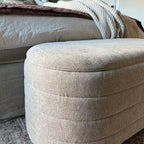 Upholstered Nesting Storage Bench, Set of 2