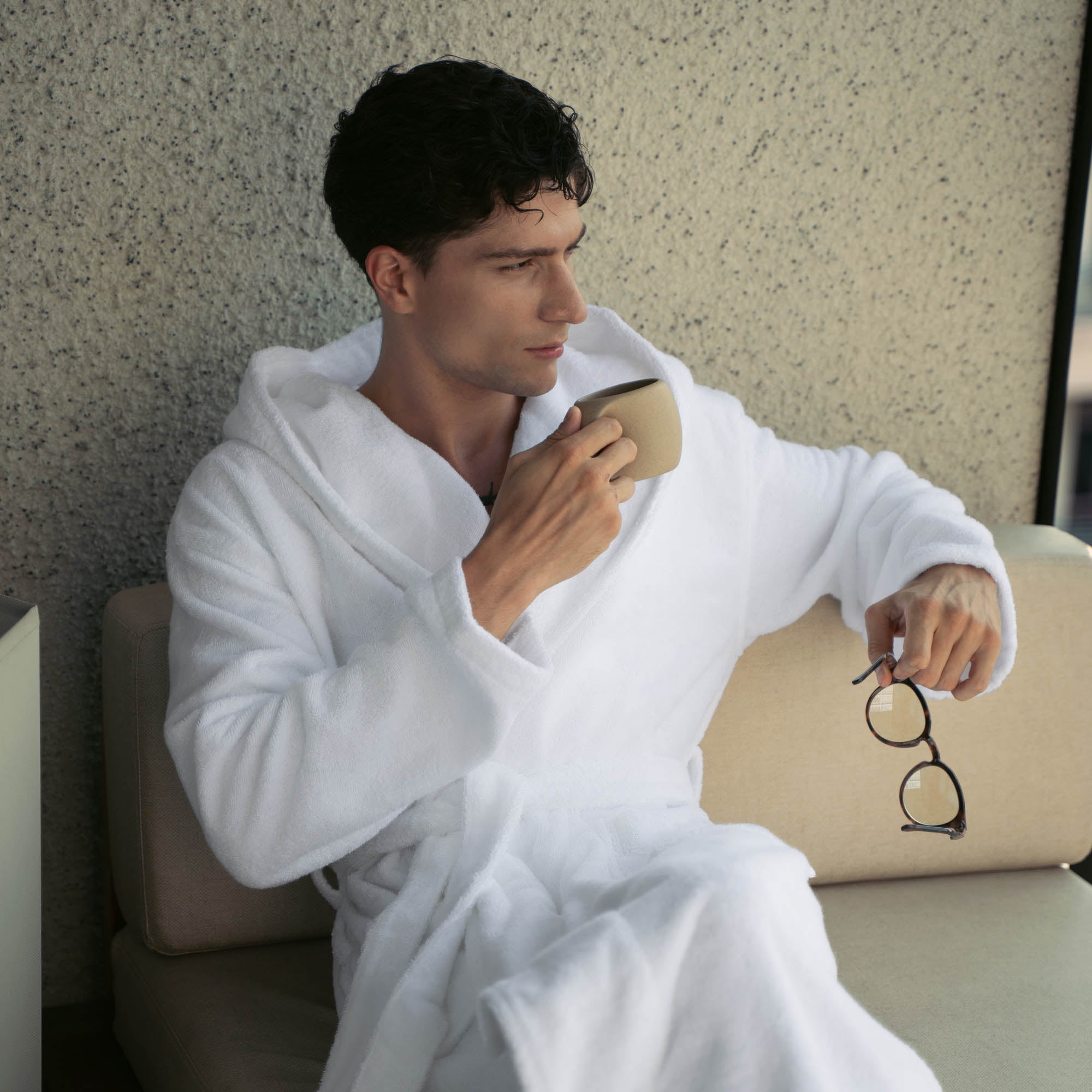 Ultraplush Australian Cotton Unisex Bathrobe — Hooded Spa Robe