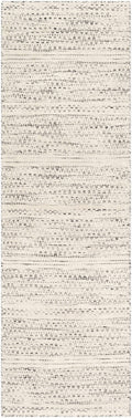 Williford Hand-Woven Wool Area Rug — Cream & Black Farmhouse Style