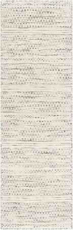 Williford Hand-Woven Wool Area Rug — Cream & Black Farmhouse Style